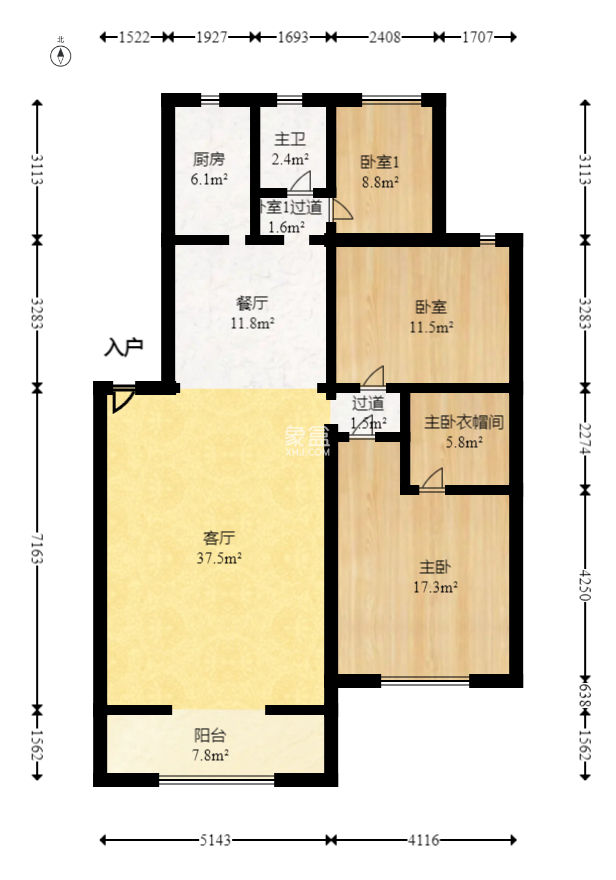 锦泰家园（锦泰商务大厦）  3室2厅2卫   97.00万