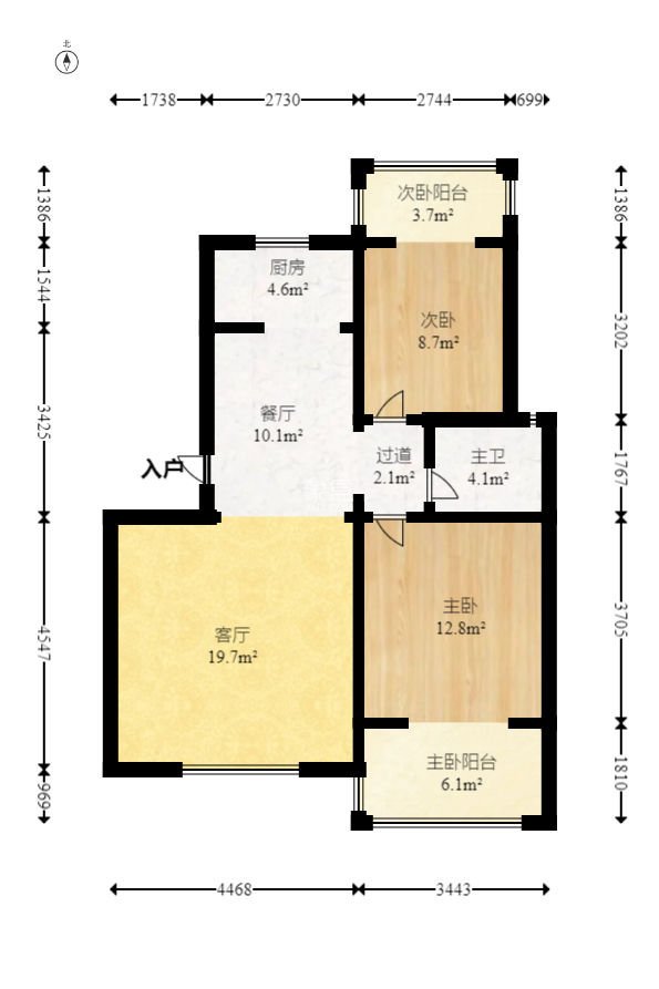 新诚小区  2室2厅1卫   58.80万