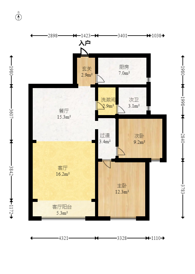 谷山乐园二期  2室2厅1卫    45.8万 谷山乐园二期  2室2厅1卫    45.8万户型图