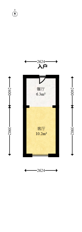 保利香槟国际  1室1厅1卫    16.8万 保利香槟国际  1室1厅1卫    16.8万户型图