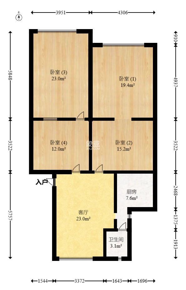 湘仪家园  4室2厅1卫   40.00万