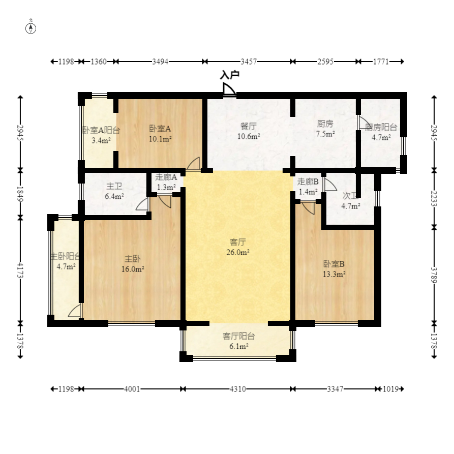 钱隆学府一、二期  3室2厅2卫    115.0万 钱隆学府一、二期  3室2厅2卫    115.0万户型图