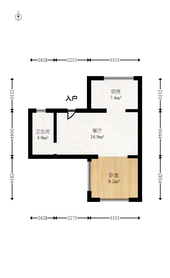 龙湾国际别墅  4室2厅2卫   310.00万室内图1