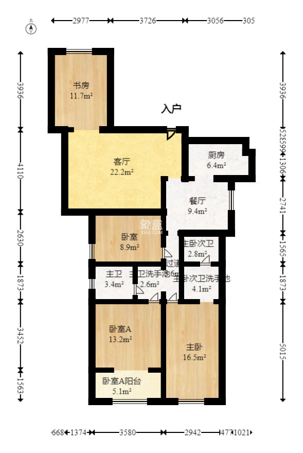 新长海广场  3室2厅2卫   88.00万