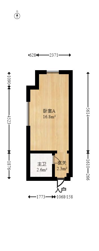 欧亚达国际广场  1室1厅1卫   24.90万室内图1