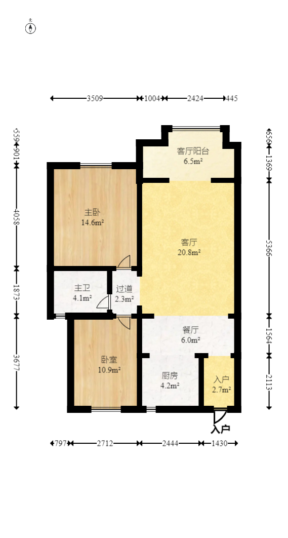 广场之星 2室2厅1卫 47.8万 广场之星 2室2厅1卫 47.8万户型图