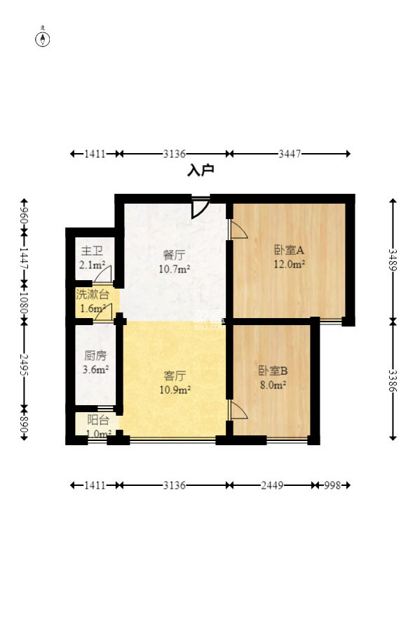博林云棲  2室2廳1衛(wèi)   65.00萬