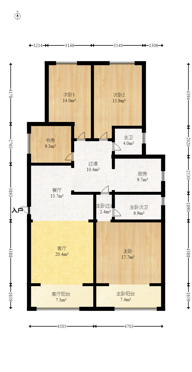 顺天御岭  4室2厅2卫   157.00万室内图1
