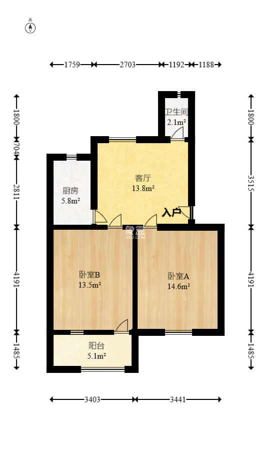 丝茅冲羽绒厂宿舍  2室2厅1卫   39.80万