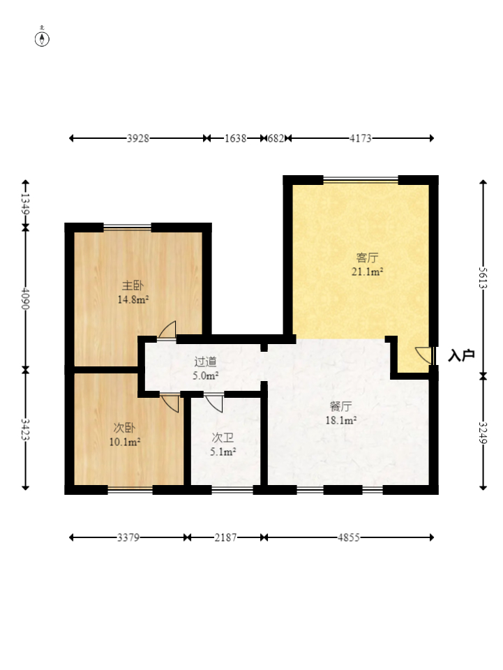 谷山樂(lè)園 3室2廳1廚1衛(wèi) 78.00萬(wàn)室內(nèi)圖1