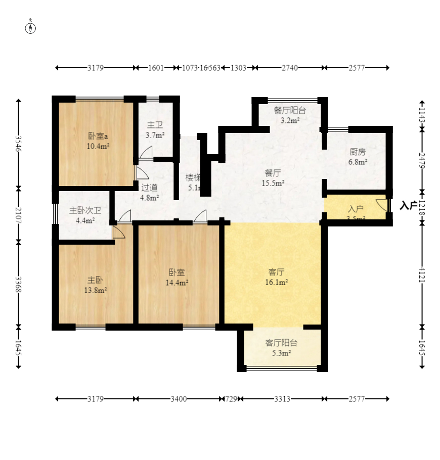 三一街区  7室4厅1卫   168.80万室内图1
