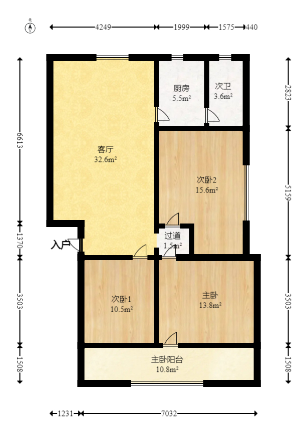 廣廈新村  3室2廳1衛(wèi)    56.8萬(wàn)室內(nèi)圖1