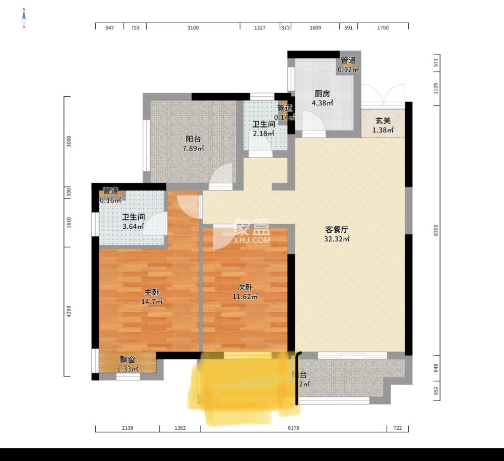 中建江湾壹号  31室2厅2卫   55.00万