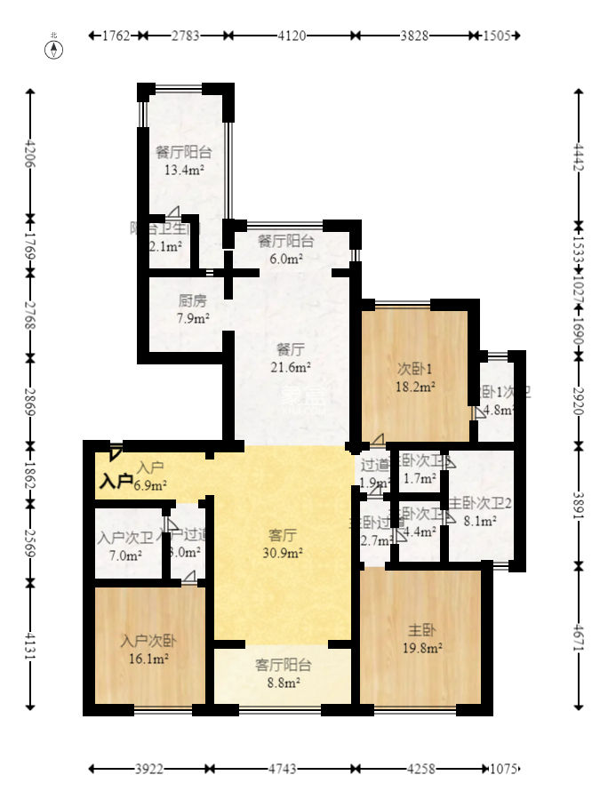 长沙雅居乐花园  4室2厅4卫    148.0万