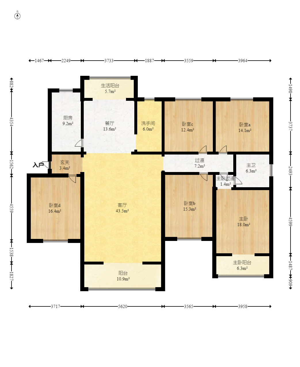 新都小区 5室2厅2卫 88.00万 新都小区 5室2厅2卫 88.00万户型图