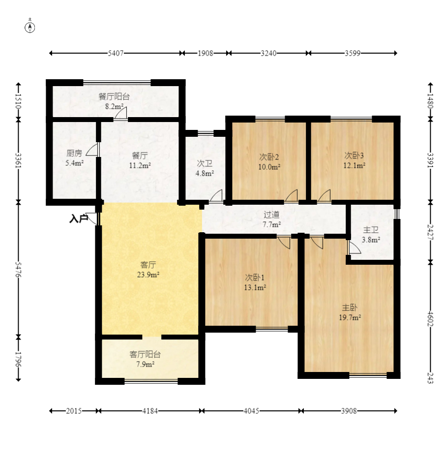 建發(fā)中央公園（建發(fā)美地）  4室2廳2衛(wèi)    265.0萬室內(nèi)圖1