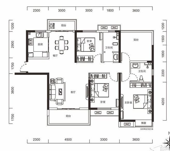 中建江湾壹号  4室2厅2卫    83.0万
