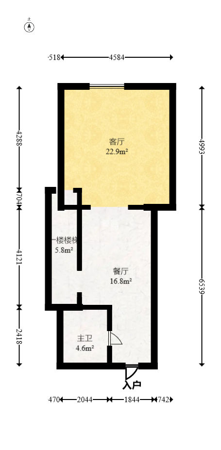 金科时代中心  1室2厅1卫   30.00万