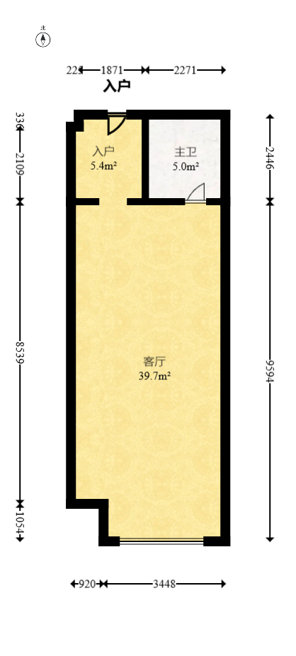 金科时代中心  2室2厅1卫   32.80万室内图1
