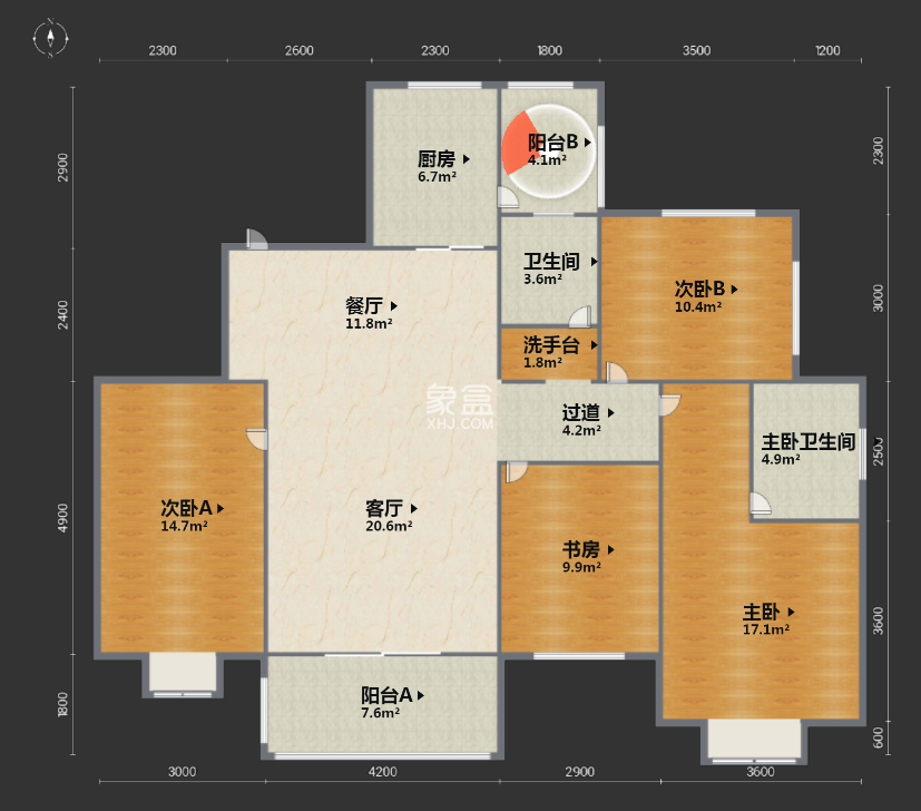提香蓝岸  4室2厅2卫   73.00万