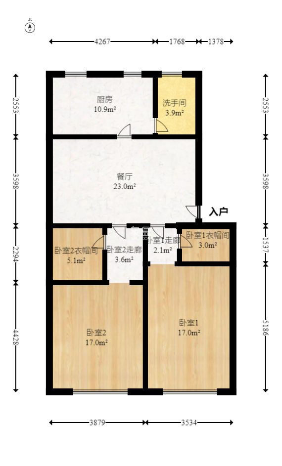 曙光路友阿宿舍  2室1厅1卫   55.00万