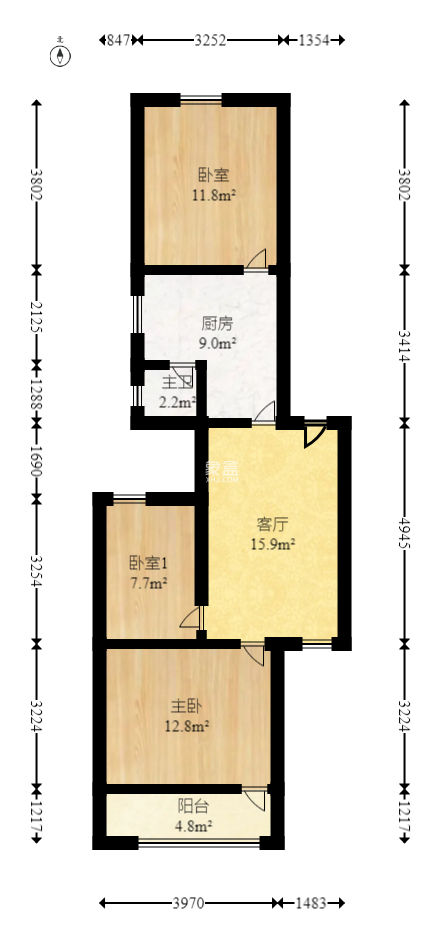 火星一片  3室1厅1卫   38.00万