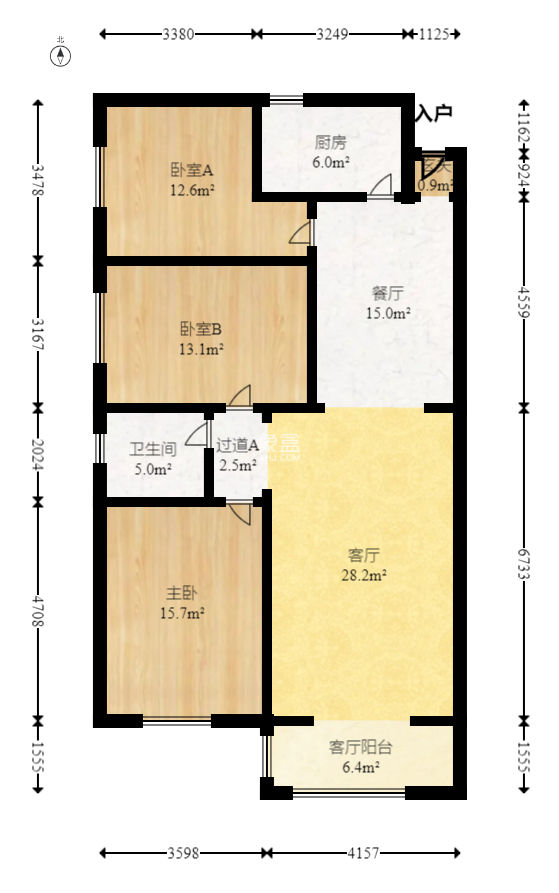 诚兴园  3室2厅1卫    75.0万