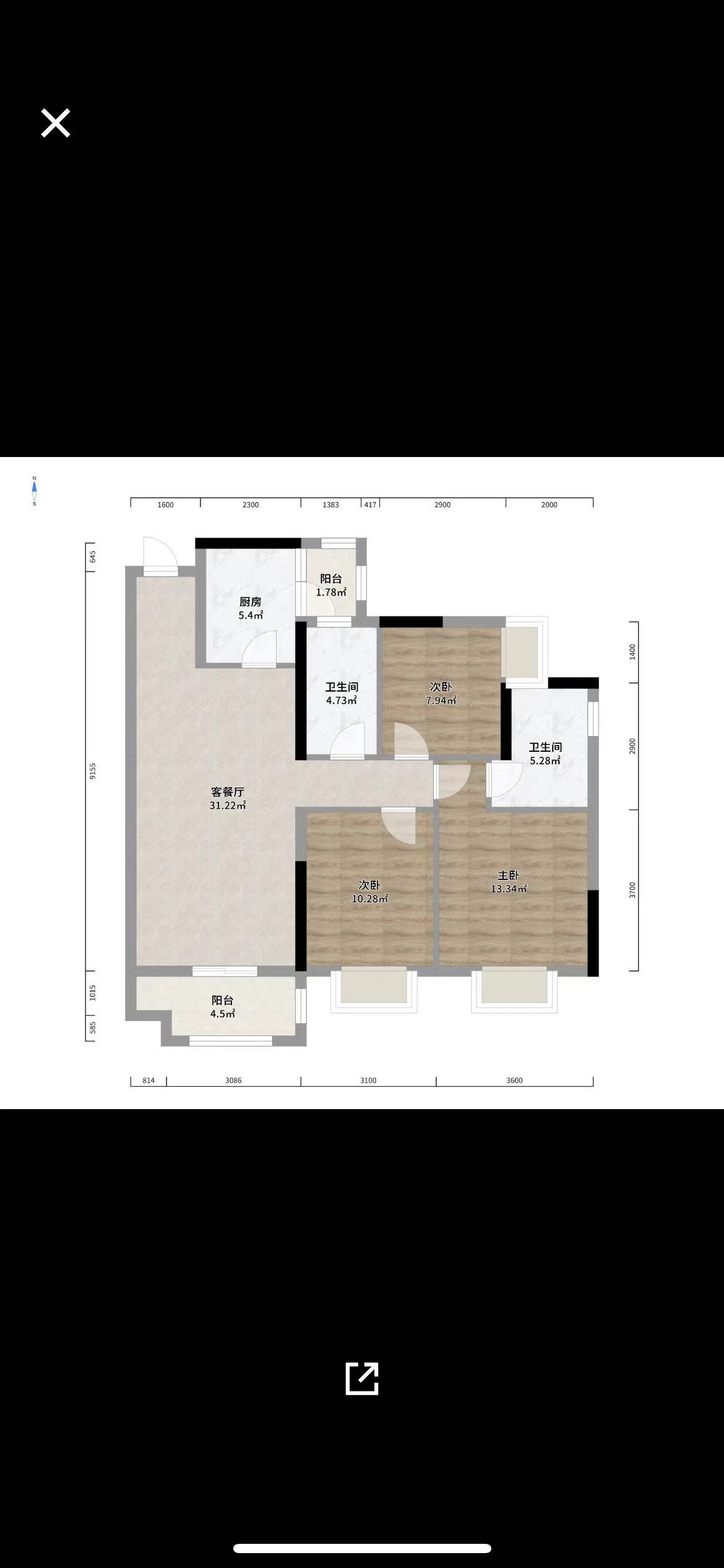 湖湘文化城(锦绣香江) 3室2厅2卫 56.8万 湖湘文化城(锦绣香江) 3室2厅2卫 56.8万室内图