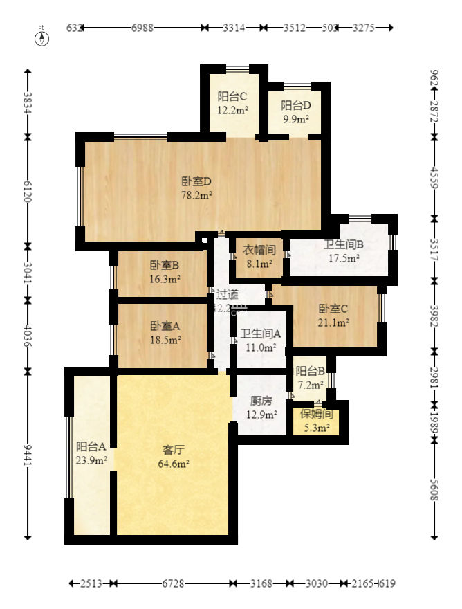 恒大雅苑  5室2厅1卫   305.00万