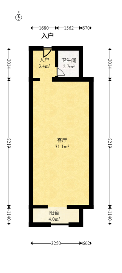 MOMA当代广场  2室1厅1卫    36.6万 MOMA当代广场  2室1厅1卫    36.6万户型图