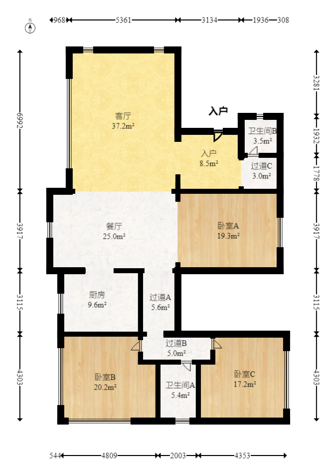 金地三千府(金地湖山樾、金地自在城)  5室2厅2卫    665.0万 金地三千府(金地湖山樾、金地自在城)  5室2厅2卫    665.0万户型图