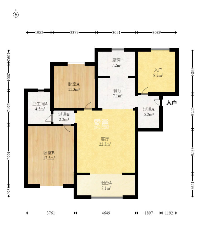 澳海澜庭  3室2厅1卫    94.0万