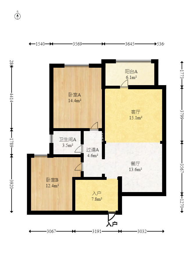 澳海澜庭  2室2厅1卫    63.8万
