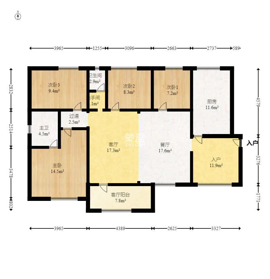 湖湾世景  4室2厅2卫    85.8万