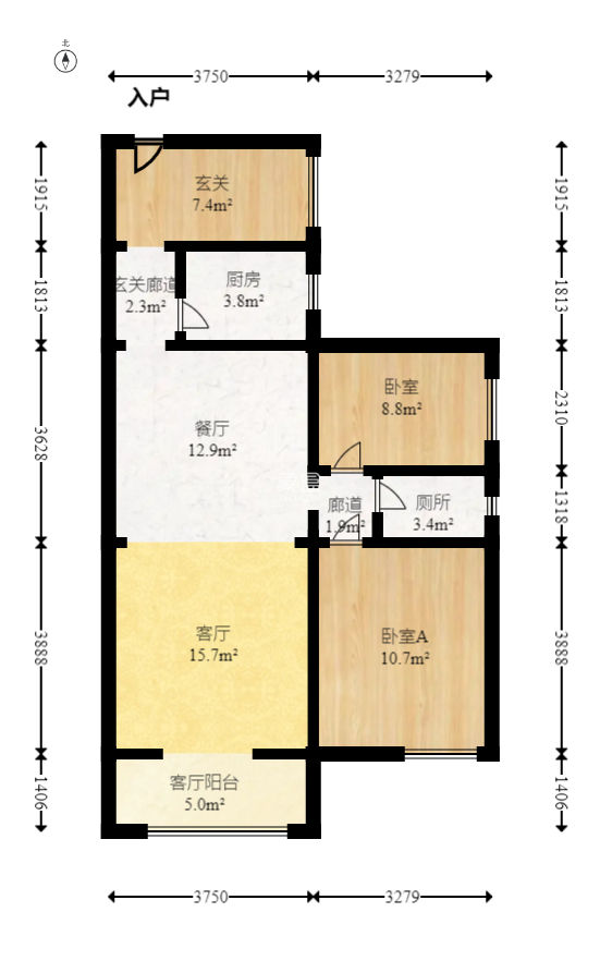 云栖谷  3室2厅1卫   49.80万
