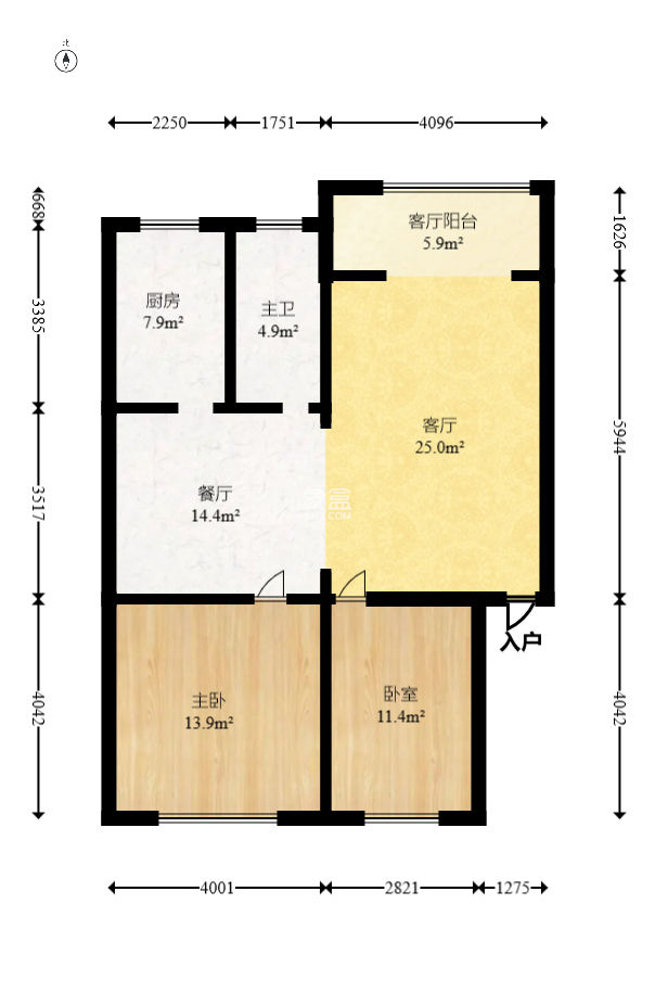 湘楚家園 2室2廳1衛 29.80萬