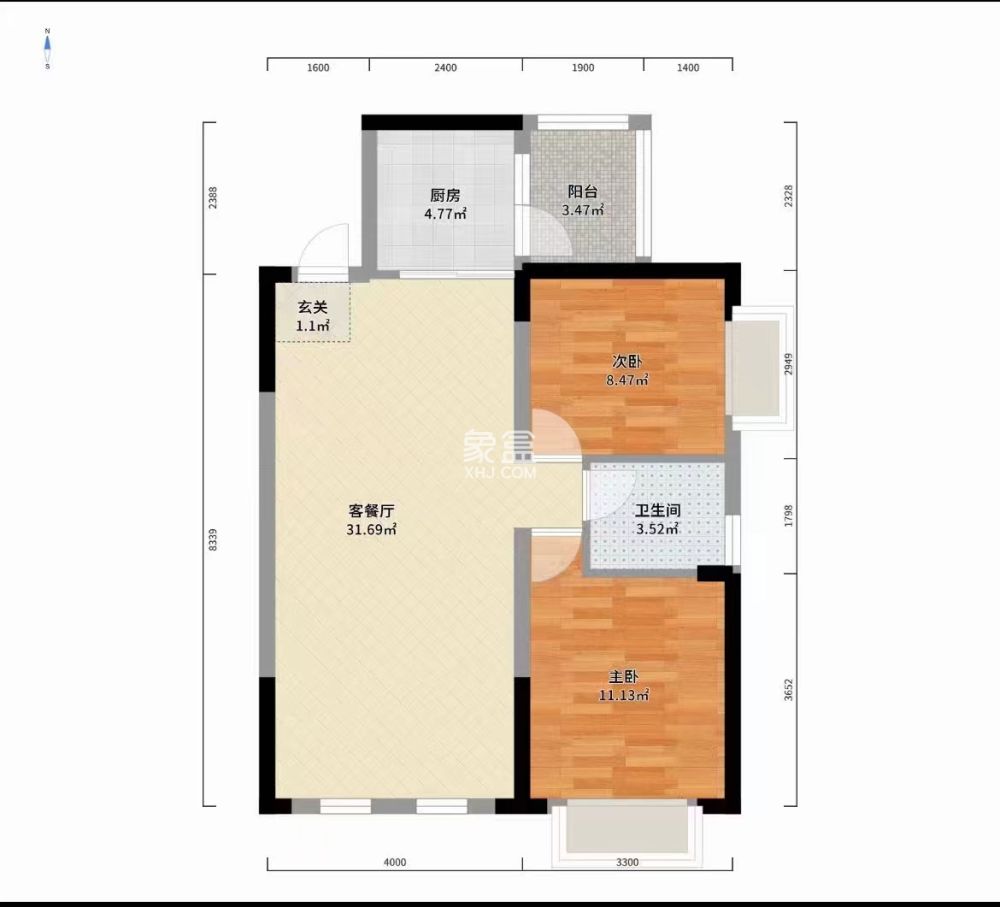 城市公园  2室2厅1卫   31.80万