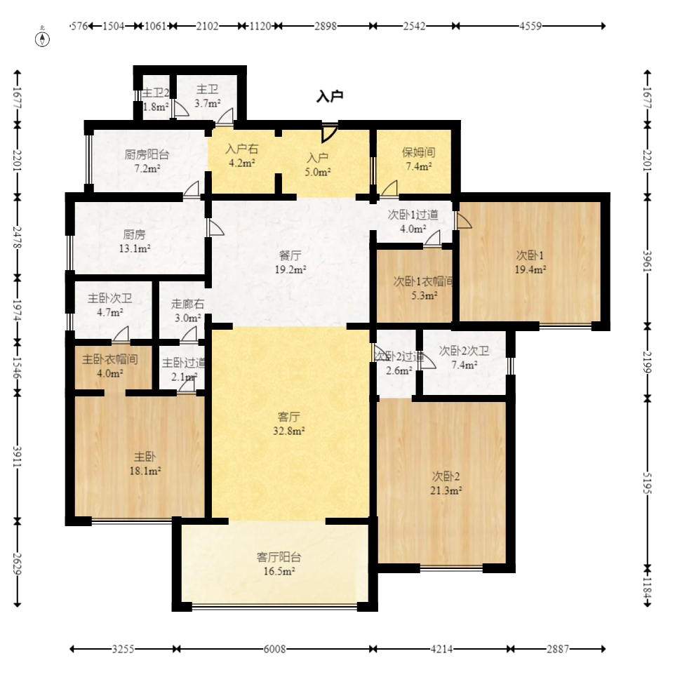 楚天逸品 3室2厅2卫 200.0万 楚天逸品 3室2厅2卫 200.0万户型图