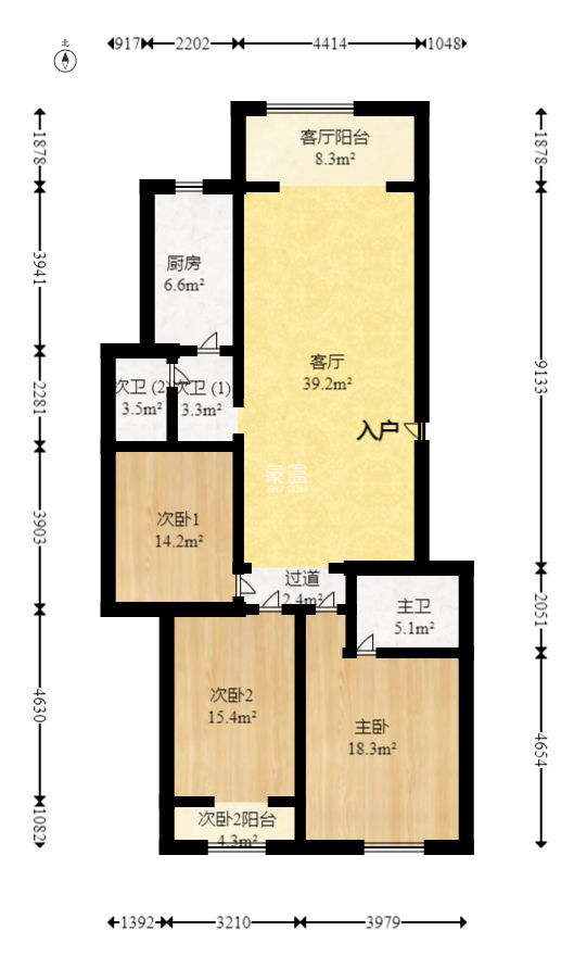 永宏佳园  3室2厅1卫   118.00万