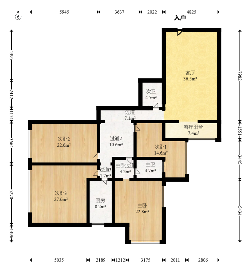 新大新  3室2厅2卫   139.00万室内图1