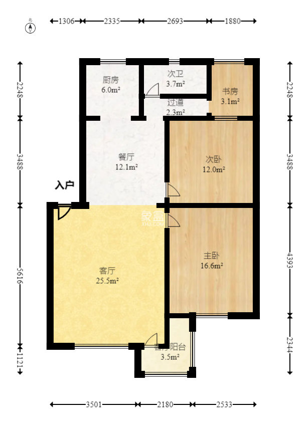 香海西岸  2室1廳1衛(wèi)    90.85萬