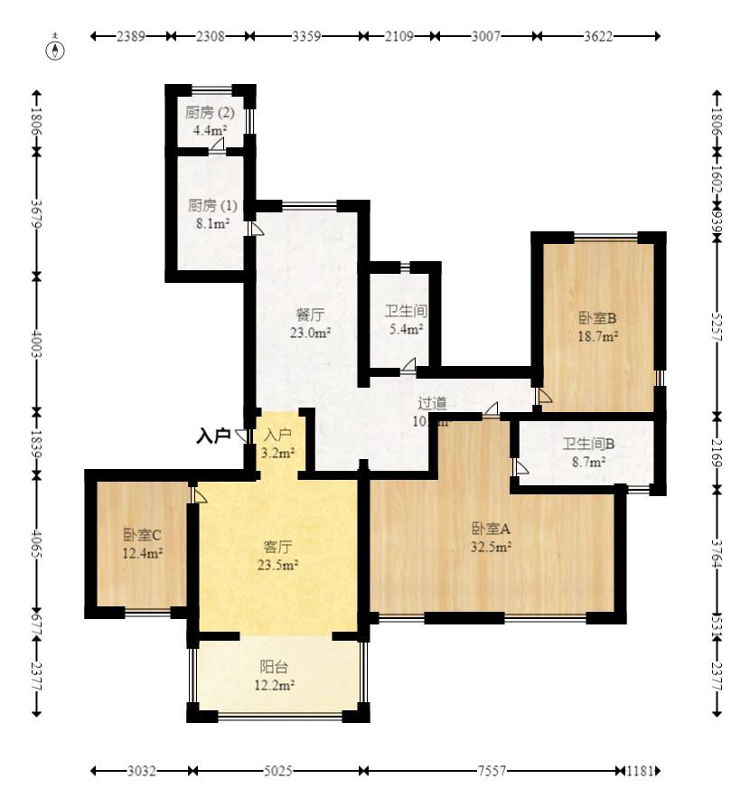 中建梅溪湖中心  6室2厅4卫   720.00万室内图1