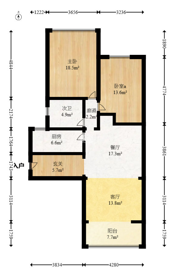 麓谷锦和园  2室2厅1卫   81.80万