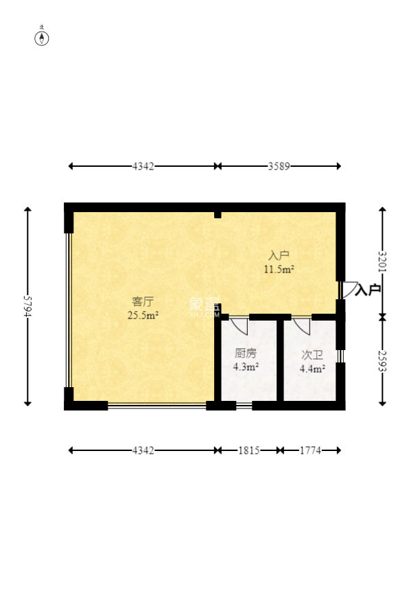 万科紫台  1室1厅1卫   40.00万