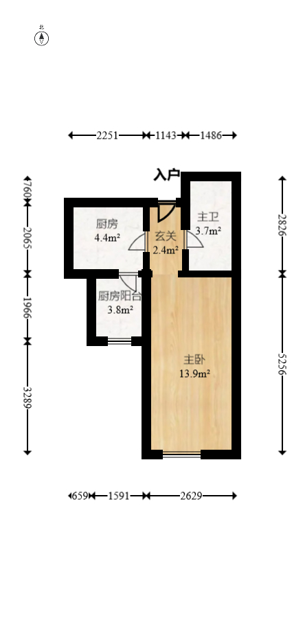 中建芙蓉工社  1室1厅1卫   35.00万室内图1