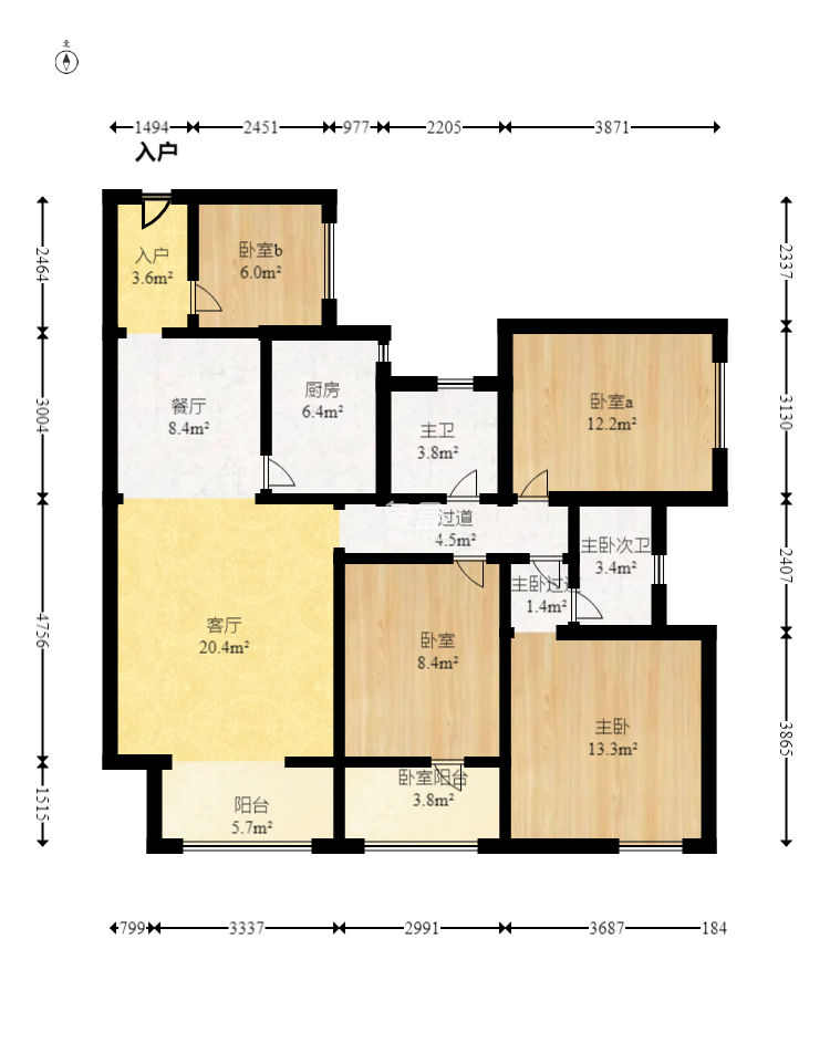 盛地尊域  4室2厅2卫    75.0万