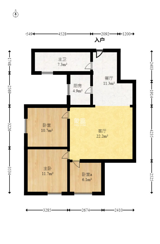 山水湾 3室2厅 72.80万