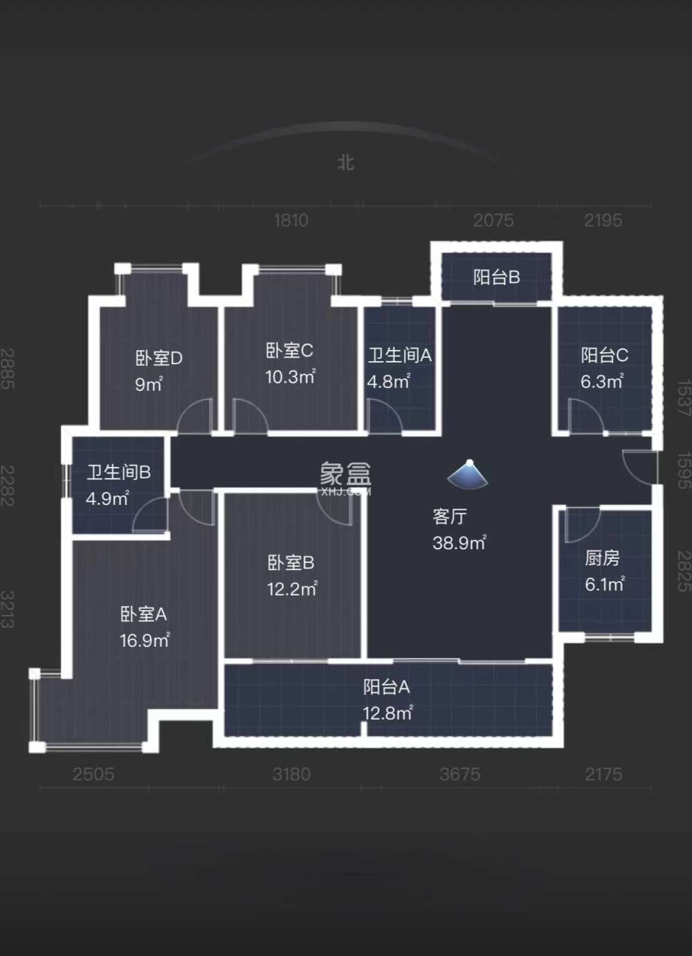 城发锦城  5室2厅2卫   78.00万室内图1