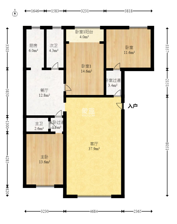 火星一片 3室2廳2衛 79.80萬