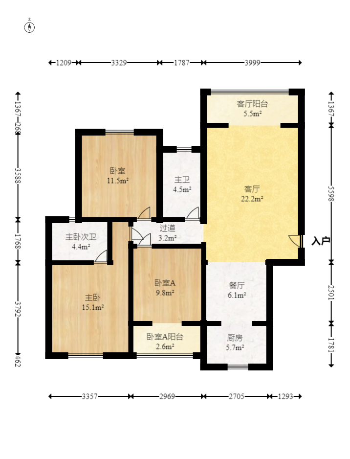 恒广国际景园一二区  3室2厅2卫    122.8万 恒广国际景园一二区  3室2厅2卫    122.8万户型图